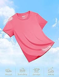 TACVASEN Short Sleeve Shirts for Women Athletic