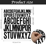 Zngou 5 Sheet Capital Letter Stickers 1 and 2 Inch Waterproof Vinyl Alphabet view 2