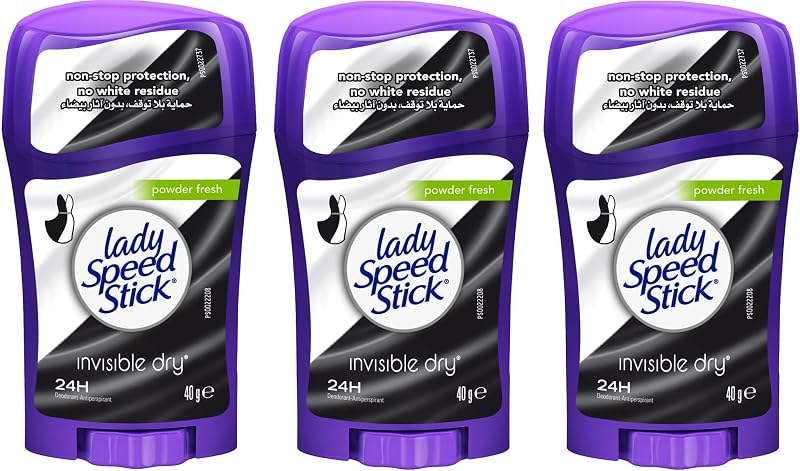 Lady Speed Stick Deodorant Powder Fresh Invisible Dry 1.4oz 3 Pack
