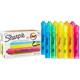 Sharpie Tank Style Highlighters, Chisel Tip, Assorted Colors, 12 Count