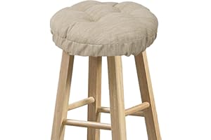 baibu Stool Covers Round, Super Soft Round Bar Stool Cushion Covers Seat Cushion - One Cushion Only (Beige,12" (30cm))