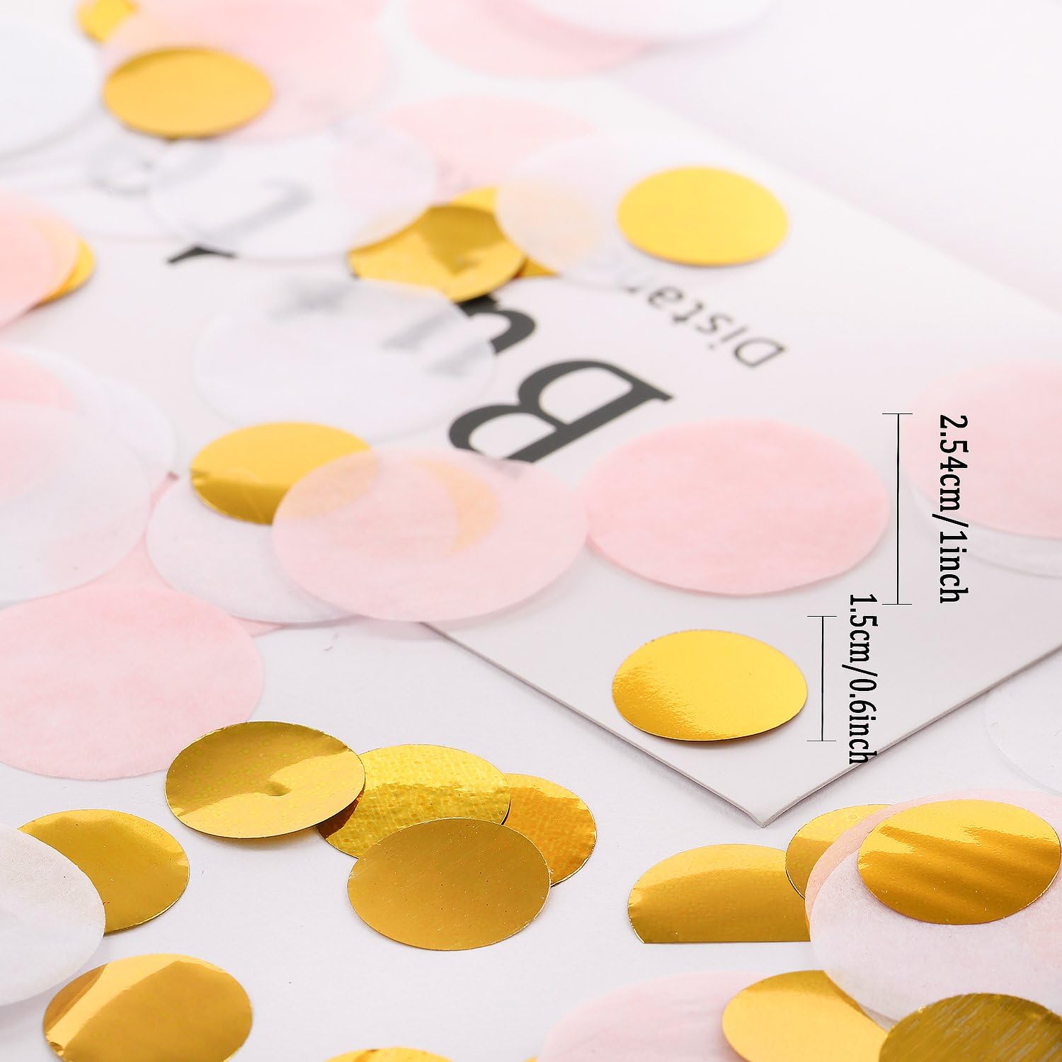 Whaline Round Tissue Confetti 6000 Pcs Paper Table Wedding Confetti Dots for Wedding Birthday Party - Image 3