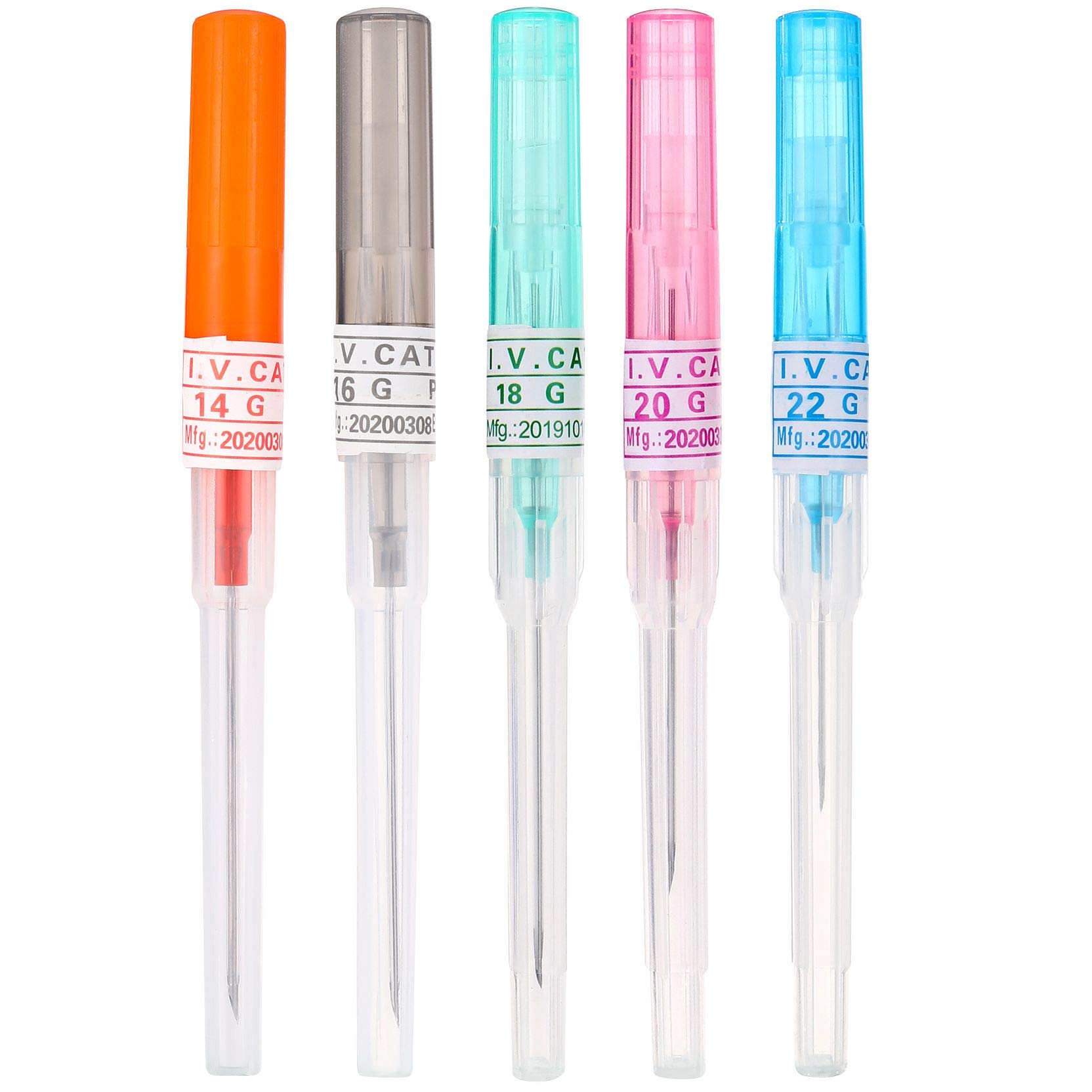 Ear Nose Piercing Needles,New Star Tattoo 5pcs 14G 16G 18G 20G 22G Gauge IV Catheter Needles for Body Tattoo Tool for Piercing Supplies Kit (Mix 5pcs)
