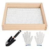 Soil Sifter for Gardening, Light Wood Garden Sifter