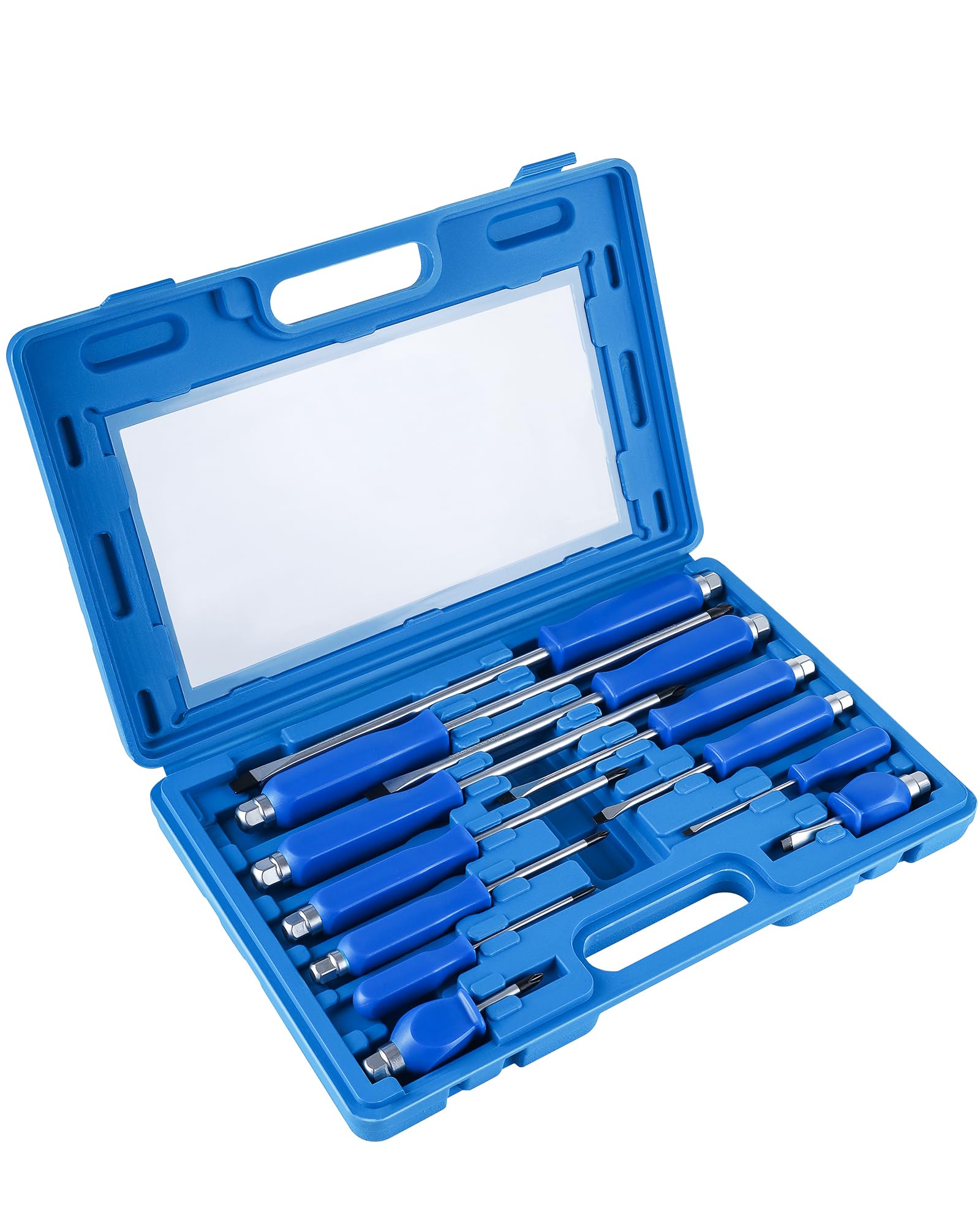 Photo 1 of Lichamp 12-Piece Screw Driver Set Heavy Duty, Go-Thru Magnetic Screwdriver Set Kit with High Torque 6 Phillips & 6 Flat Head Tips