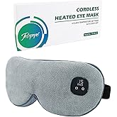 Telepepe Heated Eye Mask for Dry Eyes, Cordless Warm Eye Compress with 4 Heat Levels, 4-Level Timing, 1000mAh Rechargeable, Blepharitis, Styes, Washable Cover, Travel, Gifts for Family(Green)
