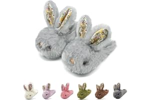 XINLANLIN Toddler Slippers Girls Boys Bunny Slippers, Cute Soft Plush Anti-Slip House Kids Girls Slippers Rabbit Warm Winter Slippers for Indoor Outdoor