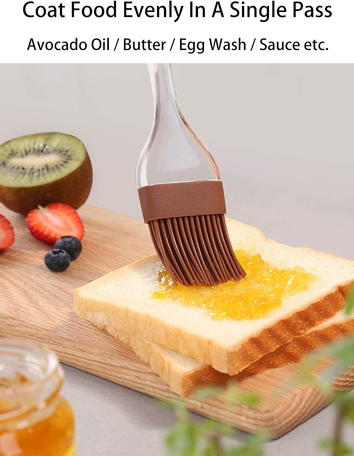 jixiejumo Silicone Basting & Pastry Brush, Spread Marinade Oil Butter Sauce for BBQ Grill Baking Kitchen Cooking Food : Garden & Outdoor