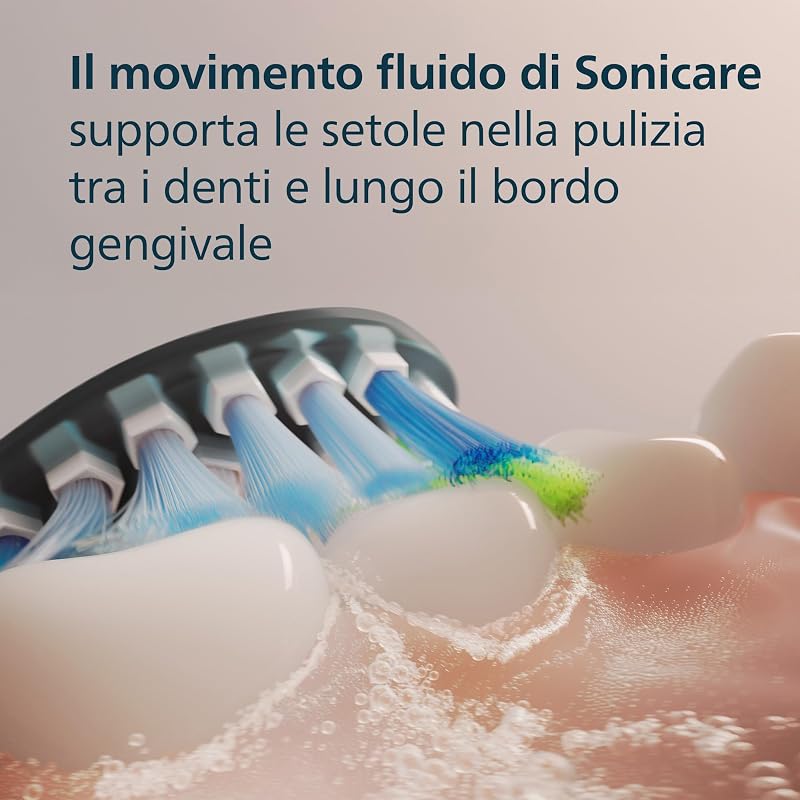 Sonicare C3 Premium Plaque Defence, testine di ricambio originali, nero, confezione da 2, HX9042/88, Nuovo, 2 Testine