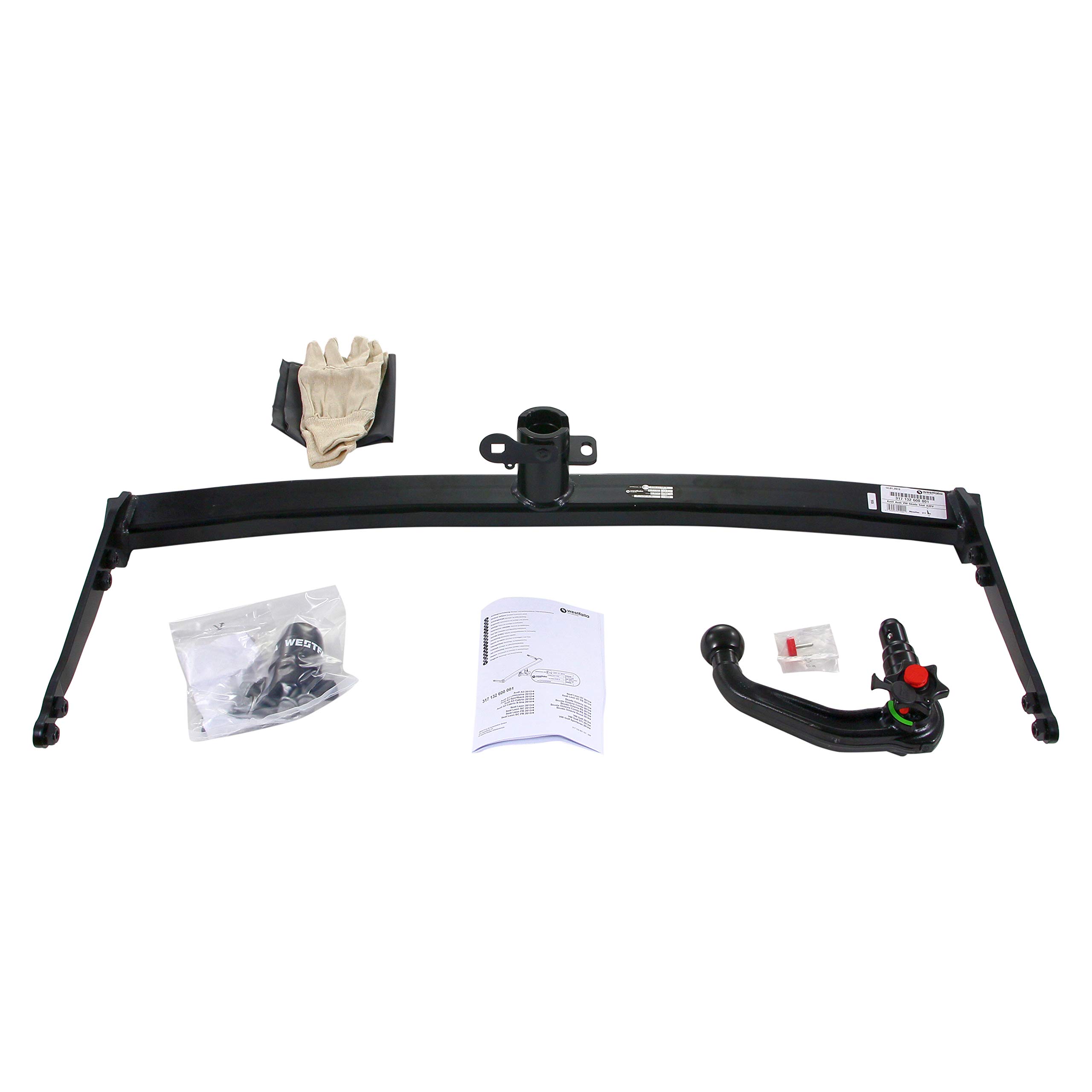 Westfalia Detachable Towbar for VW Golf 7/8 Saloon (from 10/12), VW T-Roc (from 07/17), Audi A3 ( 02/13-06/16), Audi Q2 (from 11/ 16), Skoda Octavia 3/4, Seat Leon (from 02/13)
