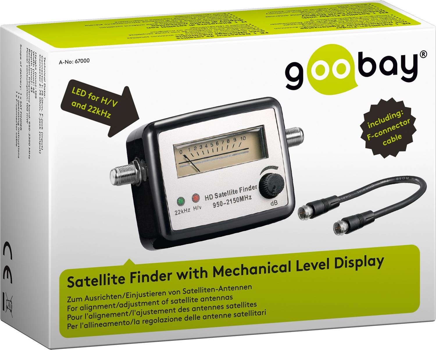 Goobay 67000 Satellite Finder with Meachanical Display