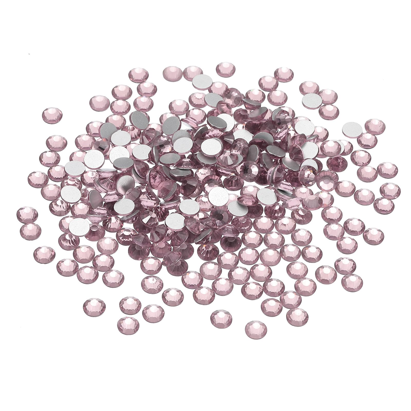 PATIKIL SS30/288Pcs Glass Diamante Rhinestone, Crystal Glass Flat Back Rhinestones Round Crystal Man Made Gems Diamond Decor for Nail Art Craft Clothes DIY Makeup, Light Purple — image 1