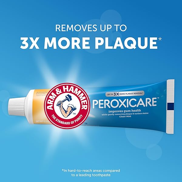 ARM & HAMMER PEROXICARE TOOTHPASTE FOR GUM HEALTH, BAKING SODA TOOTHPASTE, CLEAN MINT, 6.0 OZ