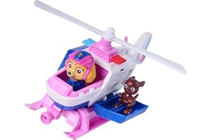 Paw Patrol: Search & Rescue, Skye Rescue Helicopter with 2 Figures, Hero Helicopter Toy with Pull-Back Action, Kids Toys for Boys & Girls Ages 3+