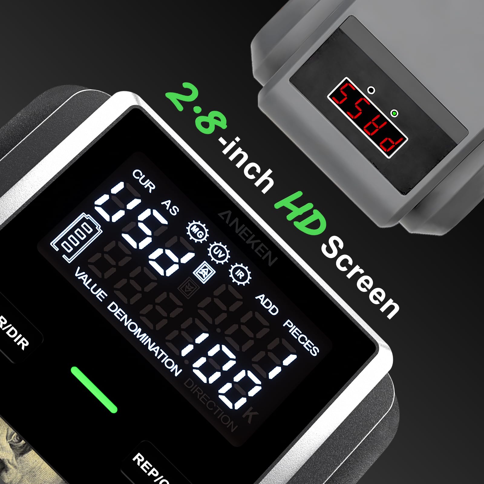 Aneken AL-139 Counterfeit Bill Detector with 2.8