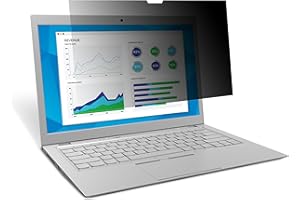 3M Laptop Screen Privacy Filter for 13.3 inch Monitors - Black - Widescreen 16:9 - PF133W9B