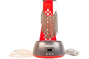 SILCA Bicycle Chain Wax Melting System – Simple, Mess-Free Bike Chain Waxing Pot (600ml) with Precise Temperature Control, Integrated Cooling Rack, and Quick Melting Technology