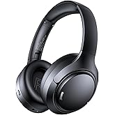 Hybrid Active Noise Cancelling Bluetooth 6.0 Headphones 120H Playtime 6 ENC Clear Call Mic, Over Ear Headphones Wireless with Hi-Res Audio Comfort Earcup Low Latency ANC Headphone for Travel Workout