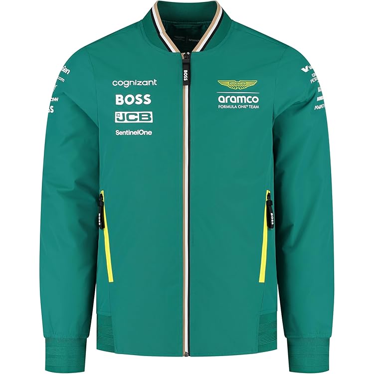 Amazon.com: Aston Martin F1 2025 Team Rain Jacket Green - Size