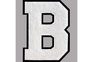 SOYCEV 4.5" Varsity Letter Patches Chenille Iron on Letters Large Letterman Jacket Patches for Clothing/Jacket/Varsity/Bag (White, B)