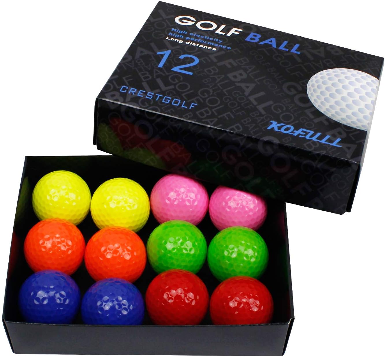 KOFULL 12pcs/Pack Colorful Golf Balls Golf Gifts for Men Practice Mini Golf Balls Golf Training Balls (multicolor) - Image 3