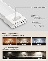 EZVALO 6-Pack Under Cabinet Lighting, 7.8" Wireless