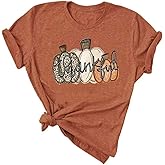 Thanksgiving Shirts for Women Thankful Graphic Casual Short Sleeve Tops