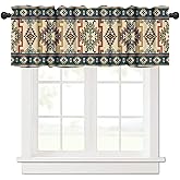 FengMingRui Aztec Valances Curtains Southwestern Retro Native Tribal Windows Curtain Valance for Kitchen Dining Room Canteens Home Decor One Panel 54x18inch