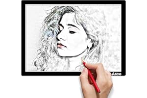 LED Light Pad, ELICE A4 Wireless Battery Powered Light Pad Artcraft Tracing Pad Light Box Dimmable Brightness Rechargeable Light Board for Artists Drawing Sketching Animation Stencilling X-ray Viewing