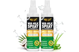 Goiple Wig Milk Spray Wig Spray for Synthetic Hair, Leave-In Conditioner for Hair Wigs, Conditioner ＆ Detangler 2 in 1 Moisturizer, Hydrates & Replenishes Synthetic Wigs Easy Combing (3.4 fl oz)