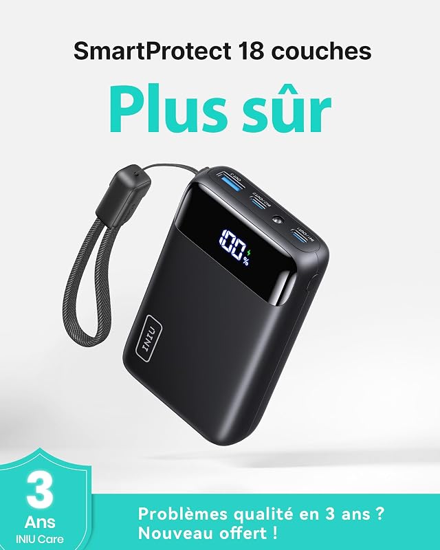 Ultra Petit 20000mAh Batterie Externe, 22.5W Charge Rapide Power Bank