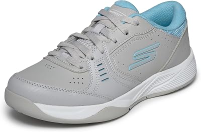 Viper Court Smash - Scarpe da Pickleball da Donna per Interni ed Esterni, vestibilità Comoda, Grigio/Blu, 37 EU