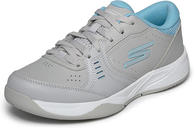 Viper Court Smash - Scarpe da Pickleball da Donna per Interni ed Esterni, vestibilità Comoda, Grigio/Blu, 37 EU
