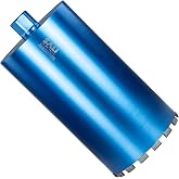 SALI Wet Diamond Core Drill Bits 8"/205mm Diameter, 15"/380mm Drilling Depth Concrete Core Drill Bit, 1-1/4-7" Thread Core Bit Turbo Laser-Welded Segments with Rebar, Brick, Block, Masonry, Stone