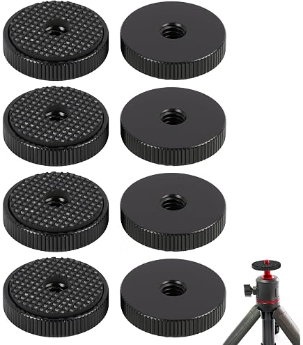 thumbnail image 2 of 1/4-20 Wing Nut ThtRht 5 Pack 1/4-20 Female Screw Knob Knurled Wheel Lock Nut Mount Adapter Spacer For 1/4 Inch Hot Shoe Flash Stand Tripod Camera Rig DSLR Selfie Stick Photography Thumb Nuts 2 of 14