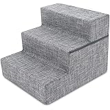 Foldable Pet Steps or Stairs with CertiPUR-US Certified Foam for Small to Medium Dogs and Cats by Best Pet Supplies