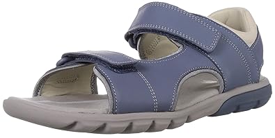 Boy's Rocco Wave Denim Leather Sandals