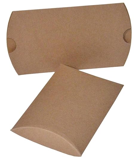 Pack Of 10 Small Natural Brown Pillow Boxes Brown Pillow Gift