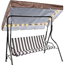 Amazon.com : GliCraft LED Lighted Porch Swing Canopy
