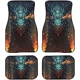 Cool Dragon Car & Auto Floor Mats Women Men 4-Piece Full Set All Weather Universal Front & Rear Automotive Floor Mat Fit for SUV Sedan Truck Van