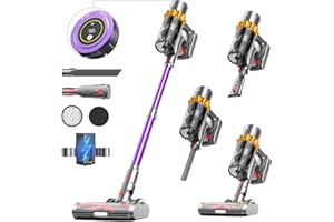 IIRIOS Cordless Vacuum Cleaner, 550W/45Kpa/70Mins Vacuum Cleaners for Home, Stick Vacuum Cordless with Low Noise, LED Screen, Wall Mount Charging,1.6L Dust Cup, Rechargeable Vacuum Pet Hair/Carpet/Hardfloor