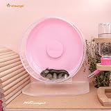 Niteangel Super Silent Hamster Wheel 8.5 Inch Pink Adjustable Stand view 2
