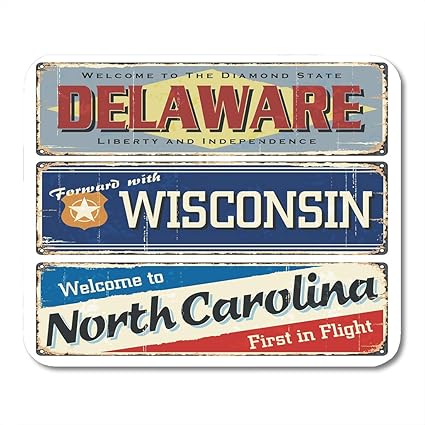 Amazon Com Boszina Mouse Pads Blue Vintage Tin Sign