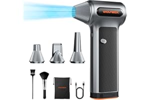 WOLFBOX MF200 Electric Air Duster with Removable Battery, Super Power Cordless Blower - 3-Speed Adjustable, Long Life