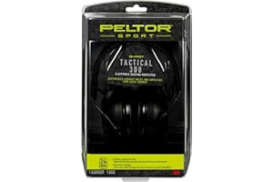 Peltor Sport Tactical 300 Smart Electronic Hearing Protector, Bluetooth Wireless Ear Muffs, NRR 22 dB, Bluetooth Headphones With Recessed Microphone, Ideal For Range, Shooting & Hunting (TAC300-OTH)