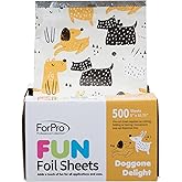 ForPro Professional Collection FUN Doggone Delight 5" Foil Sheets, Aluminum, Pop-Up Foil Dispenser, Hair Foils for Color Application & Highlighting Services, Food Safe, 5” W x 10.75” L, 500-Count