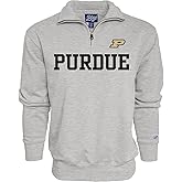 Blue 84 Men's Purdue Boilermakers Quarter Zip Sweatshirt Grey, Grey, X-Large