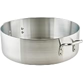 Winco 18 qt Aluminium Commercial-Grade Brazier | Great for Braising, Simmering, Batch Cooking and Restaurant Kitchens