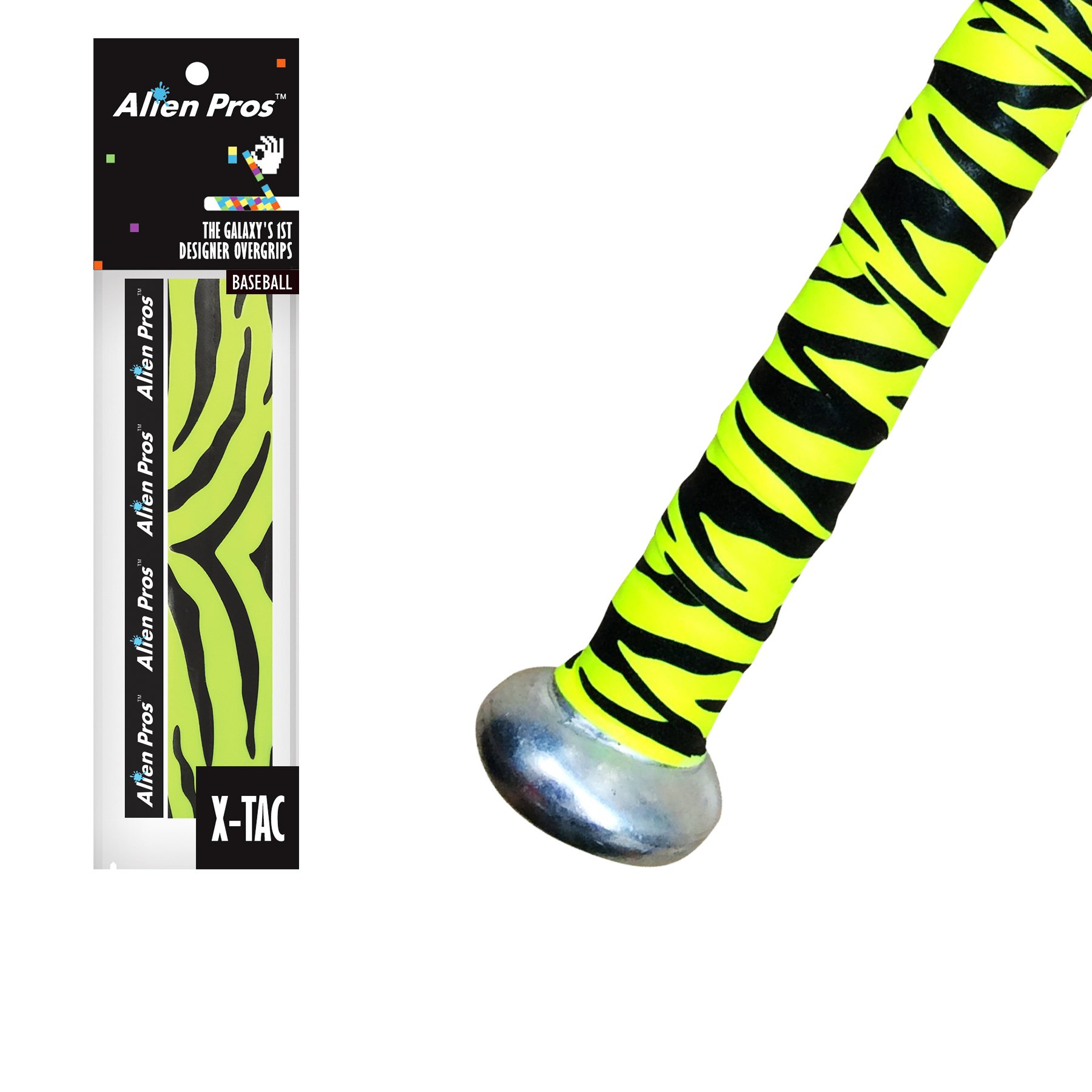 Alien Pros X-Tac Sticky Baseball Grip Tape - Non-Slip Grip Tape for Baseball Bats and Softball Bats - Perfect to Overgrip Aluminum or Wood Bats - 3 Pack