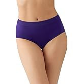 Wacoal Women's B-Smooth Seamless Full Coverage Brief Panty, 838175 Underwear, Purple Indigo, Small